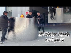 Ondulação de água 3D Decorativo resistente ao fogo ondulação de água 3D madeira plástico bambu carvão de parede painéis