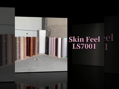 Painel de parede de revestimento de madeira de PVC Decoração de interiores Bambú Carvão de madeira SkinTexture Panel de parede