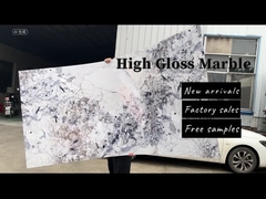 Produto Novo Painéis de Veneer de Madeira de Marmore Bambú Carvão Floral Painéis de Parede Decorativos Internos