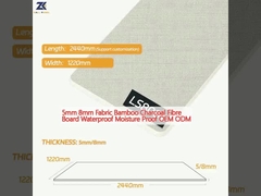 umidade impermeável de bambu da placa de fibra do carvão vegetal da tela de 5mm 8mm - ODM do OEM da prova