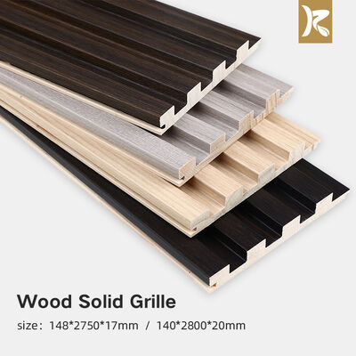 Qualidade  Environmental Protection Wall Panel Wood Grille Groove Solid Wood Wall Panel Fábrica
