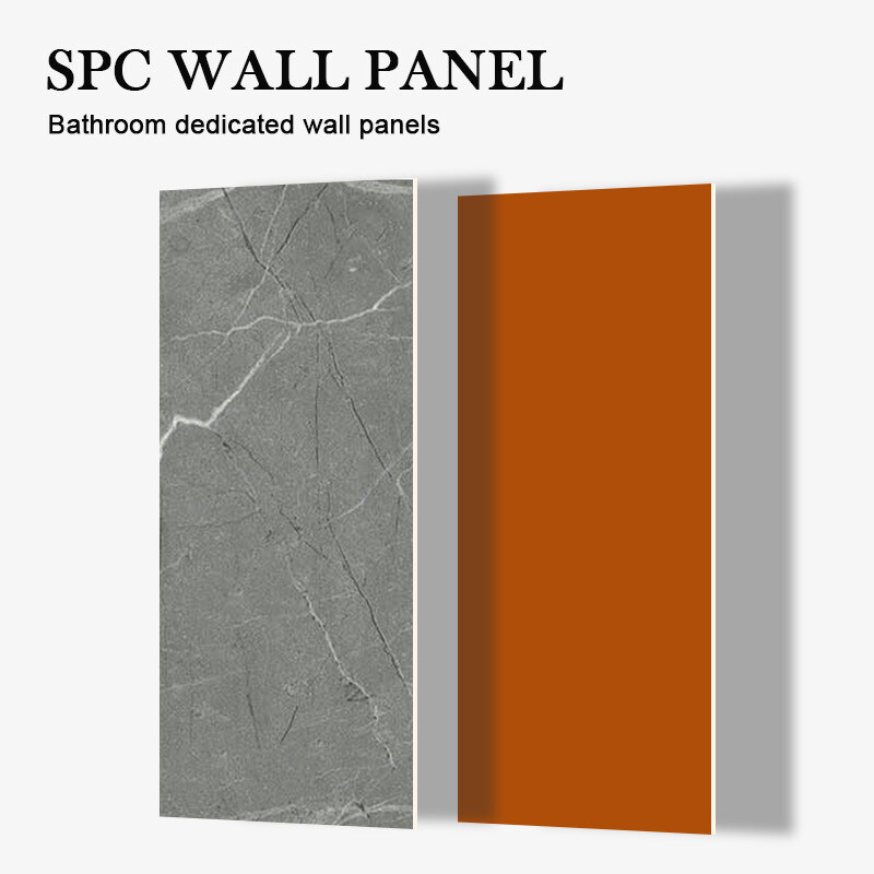 Alta resistência à água SPC painel de parede azulejos de luxo moderno mármore acabamento pedra plástico material composto