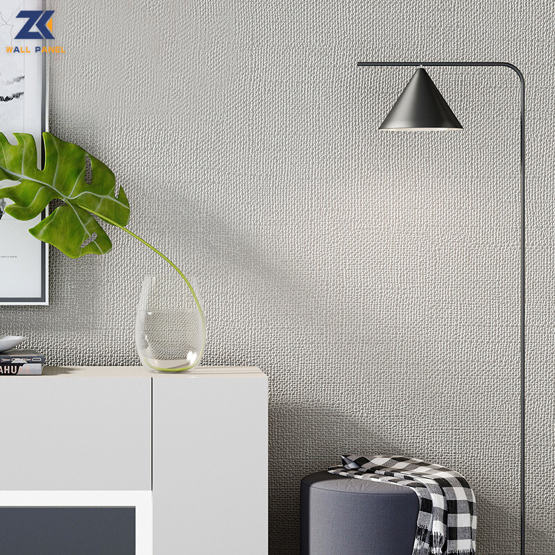 painéis de parede de bambu da cozinha do PVC da textura 3D da tela do carvão vegetal do folheado de madeira largo de 1.22m