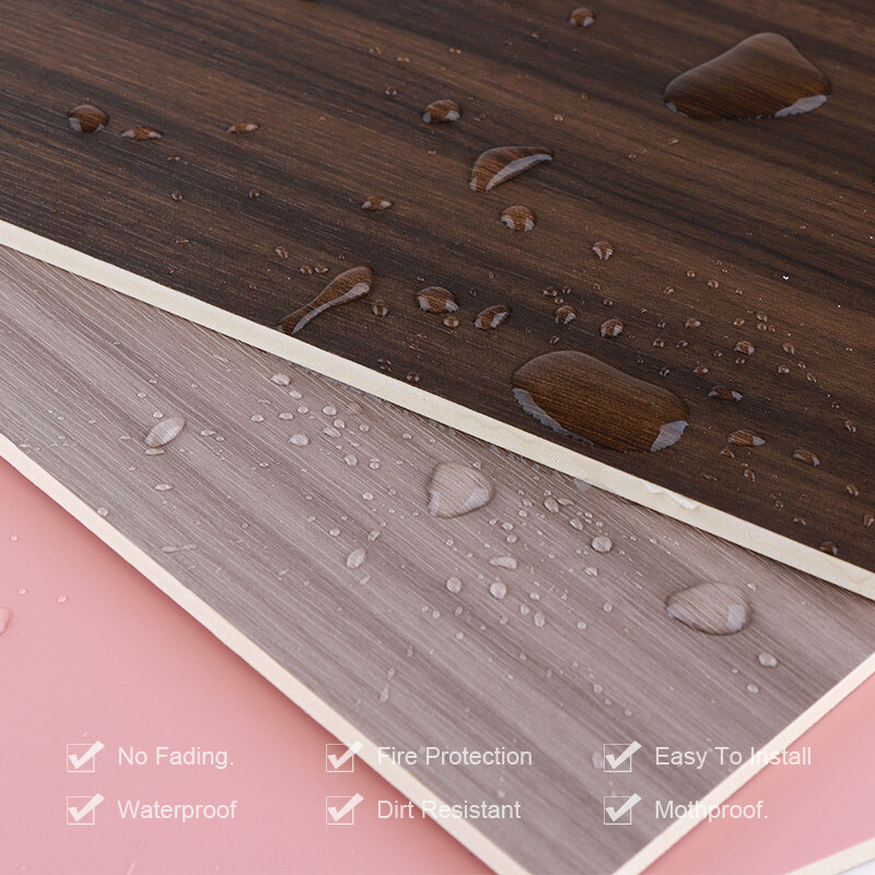 Almofadar de parede de bambu da fibra do PVC da grão de madeira decorativa à prova de fogo amigável de Eco