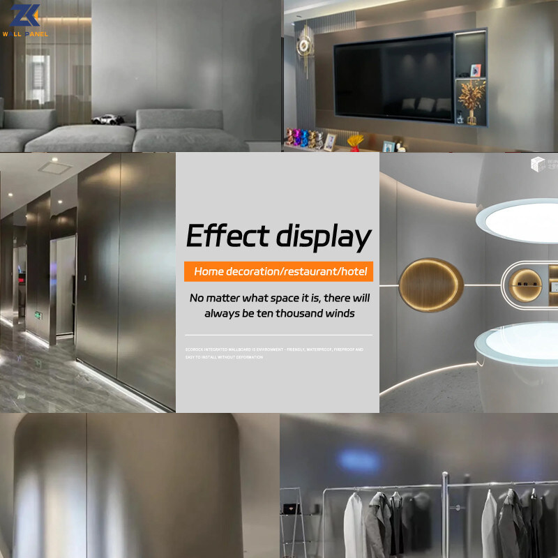 A madeira de metal folheia a chama impermeável contínua - painéis de parede decorativos retardadores do PVC