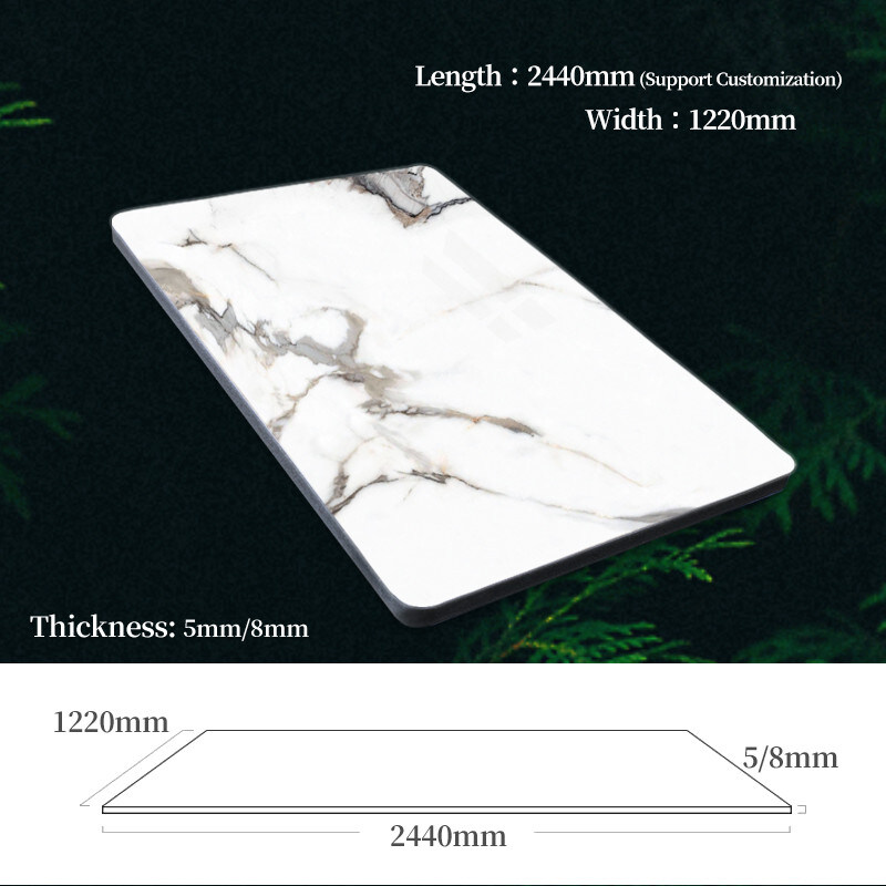 Painéis de revestimento de madeira de carvão de bambu de mármore