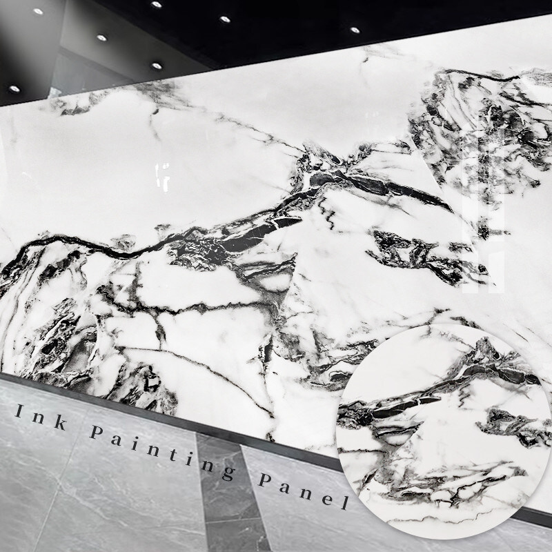 Decoração de interiores Painéis de parede de mármore Coextrusão de bambu Carvão de madeira Veneer