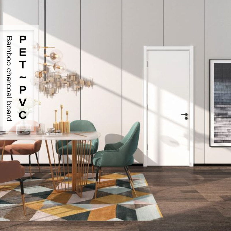 Moderno Painel de folha de mármore de alto brilho Decoração de parede de luxo Quadro de cristal de bambu