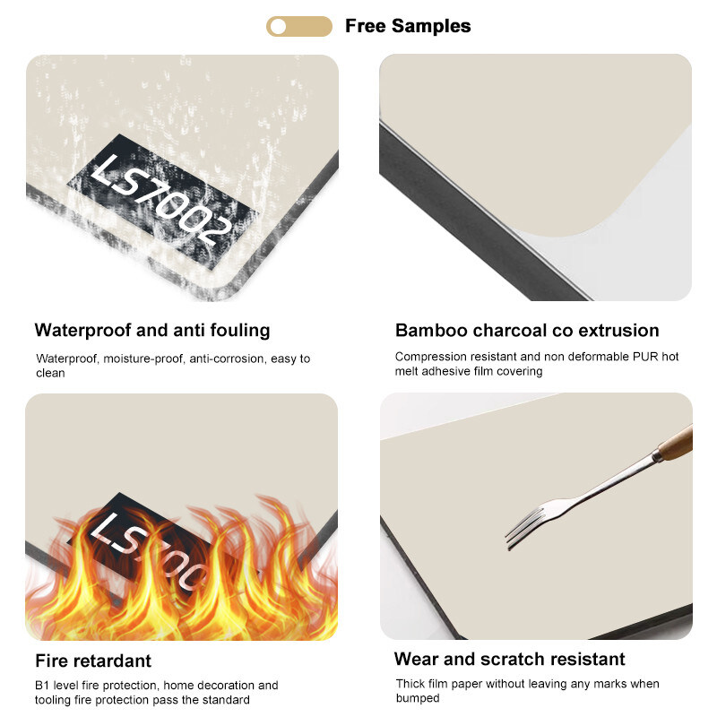 Moderno Painel de folha de mármore de alto brilho Decoração de parede de luxo Quadro de cristal de bambu