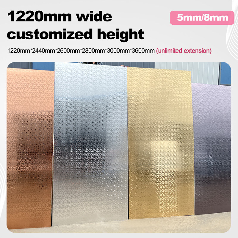 Decorações de parede para a casa Painel de parede de mosaico de metal PET à prova de umidade