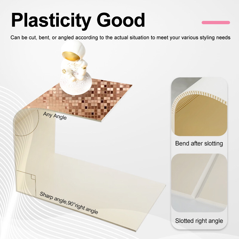 Decorações de parede para a casa Painel de parede de mosaico de metal PET à prova de umidade