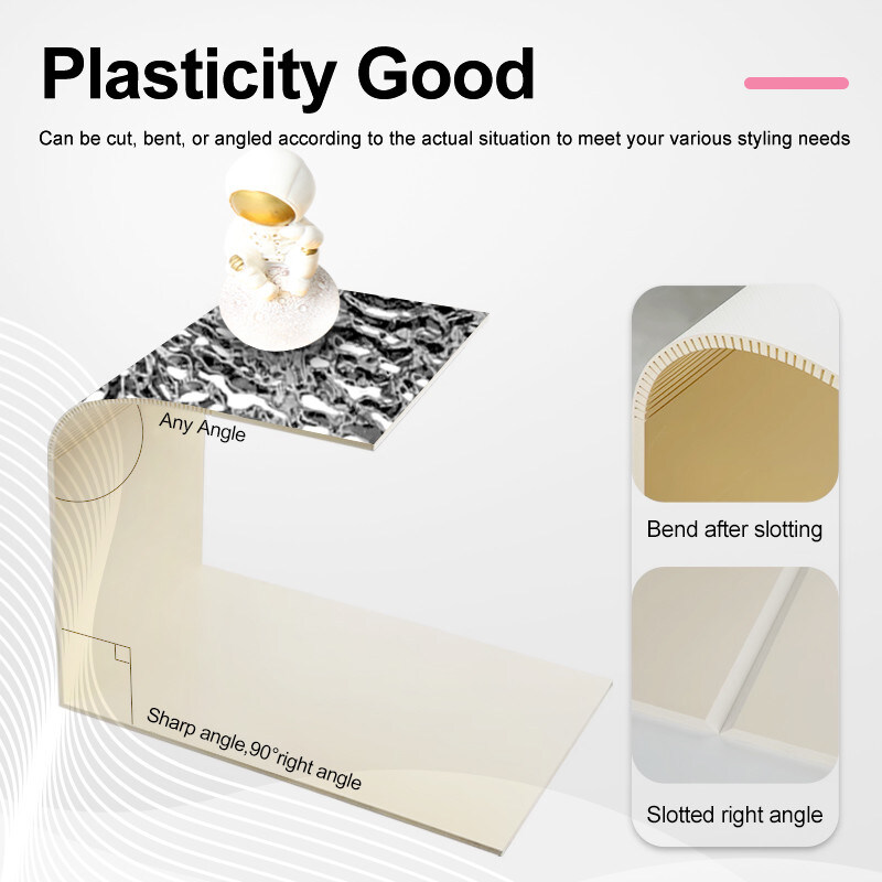 Luxo 3d Água Corrente de carvão de madeira Painel de parede de placas de cristal de carbono