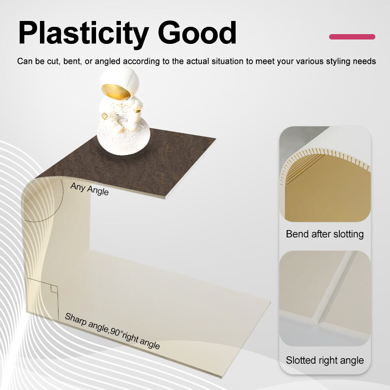 Painéis de decoração de interiores para paredes impermeável madeira grão de bambu carvão de parede