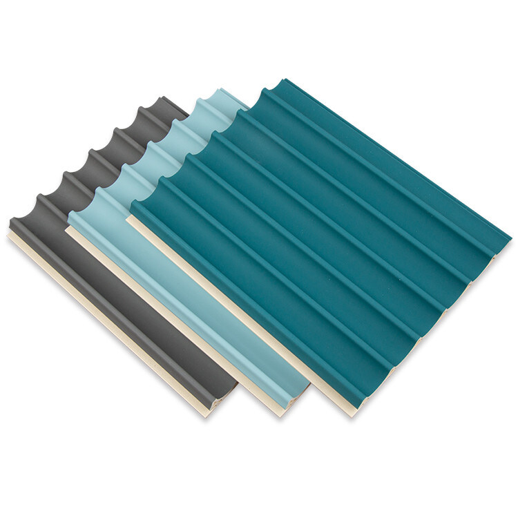 Painel 15mm redondo exterior da grade do teto de madeira decorativo de 3D WPC