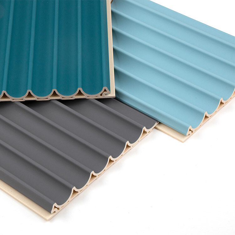 Painel 15mm redondo exterior da grade do teto de madeira decorativo de 3D WPC