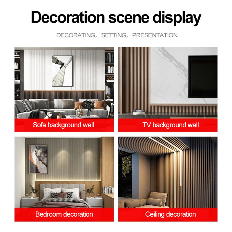 Painéis de parede WPC decorativos de interiores 3D Painel de churrasqueira de madeira maciça