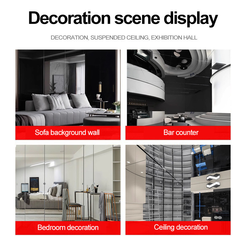 Decoração de interiores 5 mm Espelho Painéis de parede de madeira Painel de parede de PVC