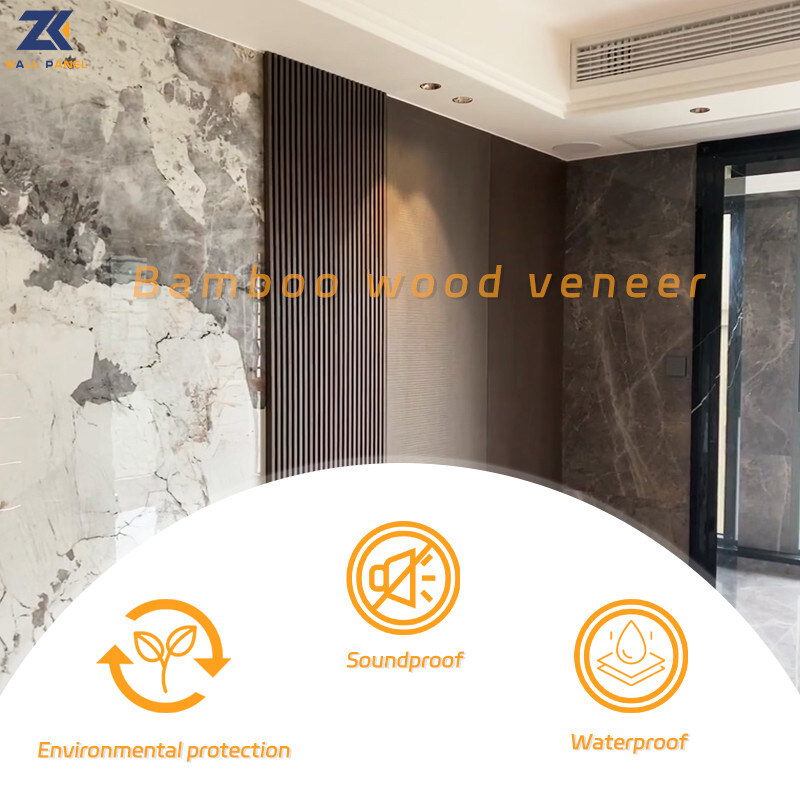 Carvão vegetal de bambu de mármore livre do painel de parede da decoração interior do formaldeído amigável de Eco