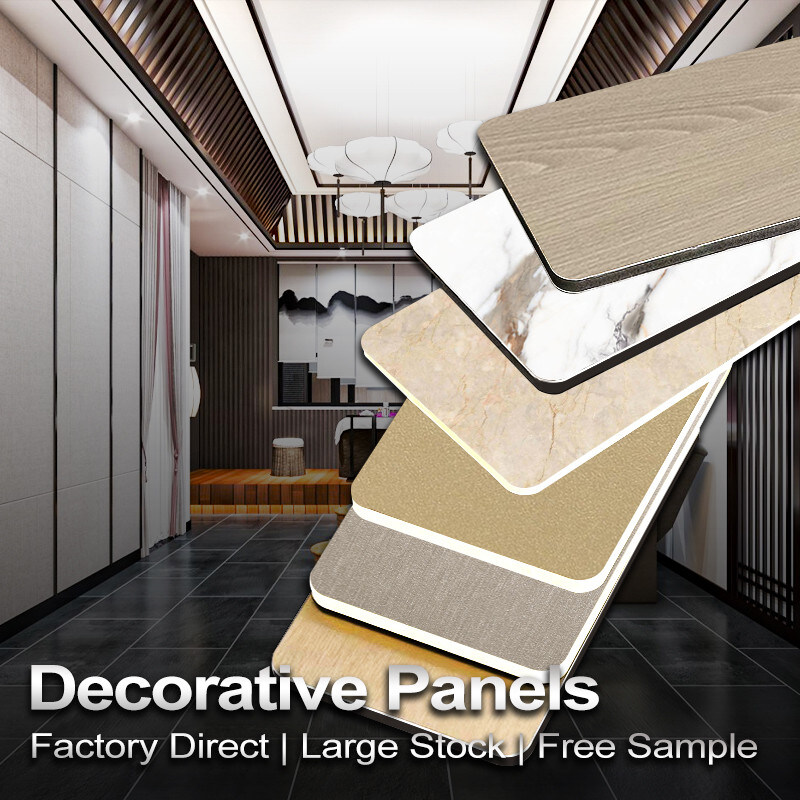 Modernos painéis de parede de fibra de carbono de bambu de 5 mm para decoração de interiores