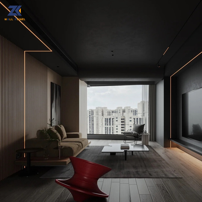 interior decorativo do painel de parede da fibra do bambu do metal de 1.22*2.6m