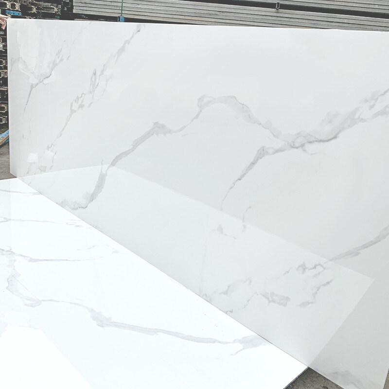 Folha de mármore PET à prova de umidade Bambú Carvão de madeira Veneer PVC Parede decorativa