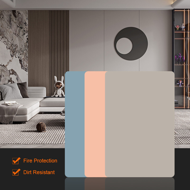 Bamboo Carvão de madeira Veneer PVC Painéis de parede Tecto Painel de sensação de pele Decoração interior Painel de parede