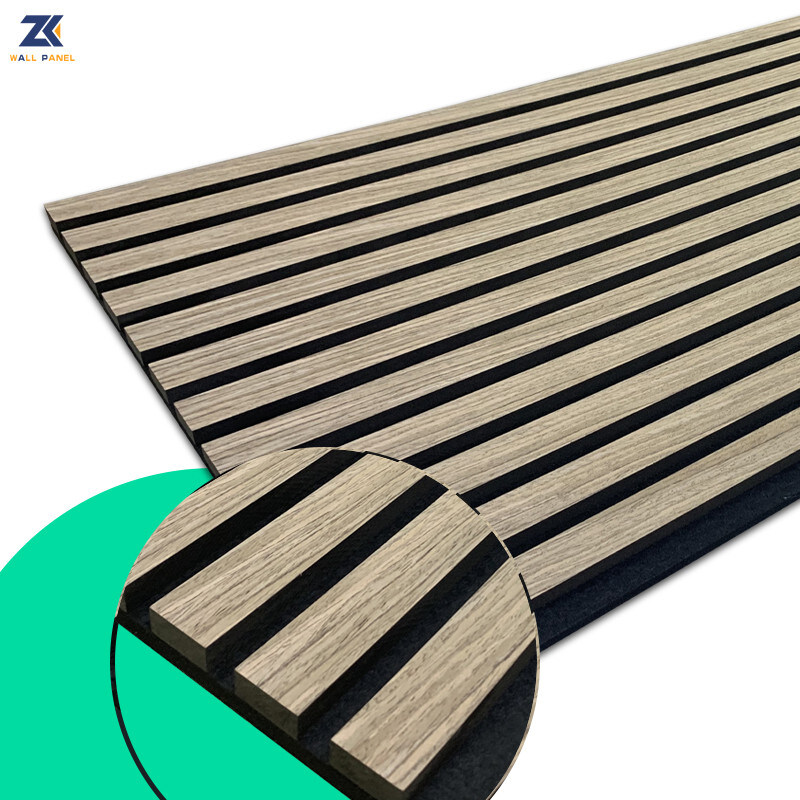 Painel acústico de madeira dos materiais da decoração interior do painel da madeira maciça das vendas diretas da fábrica