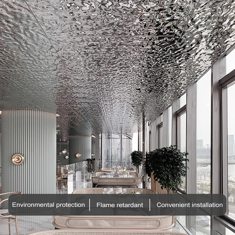 Painéis de parede decorativos à prova d'água Padrão de onda de água Bambus Carvão de madeira Painéis de folheado