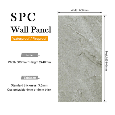 B1 Painel de parede SPC composto de pedra plástica à prova de fogo para banheiro