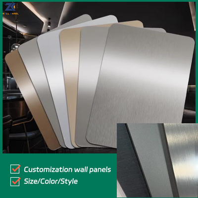 A madeira de metal folheia a chama impermeável contínua - painéis de parede decorativos retardadores do PVC