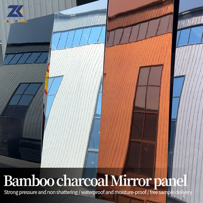 Risco do quadro da placa de fibra do carvão vegetal do bambu do revestimento do espelho resistente