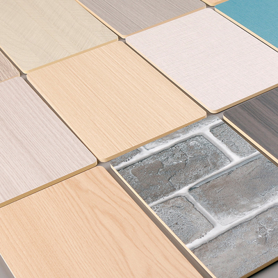 Moderno Luz Luxo Impermeável Madeira Grão PVC bambu carvão de madeira Veneer de parede painéis