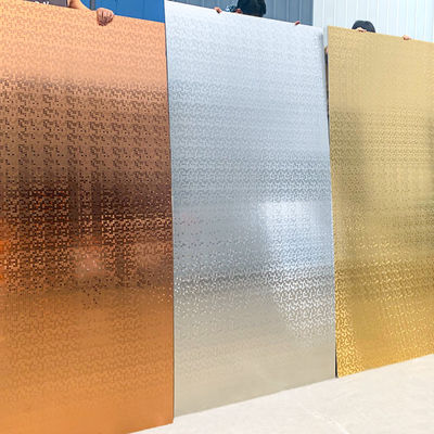 Novos Produtos Panéis de parede metálicos para decoração de interiores Mosaico Bambú Carvão de madeira Panéis de carimbar