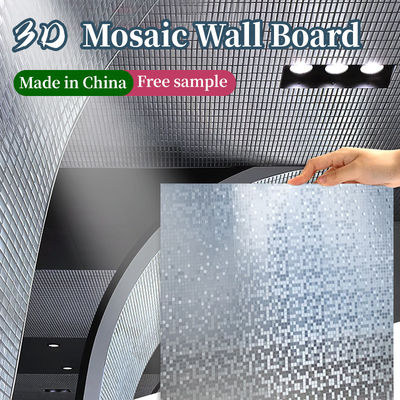 Novos Produtos Panéis de parede metálicos para decoração de interiores Mosaico Bambú Carvão de madeira Panéis de carimbar