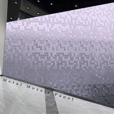 Decoração de parede em mosaico PET Painel de parede de bambu Fibra de carvão de madeira