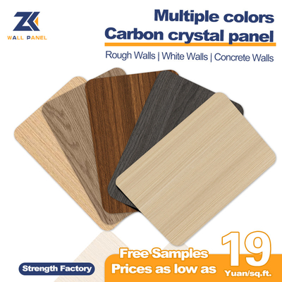 2.44m Bamboo Carvão de Parede Moderno Luz Luxo PVC Carbono Cristal