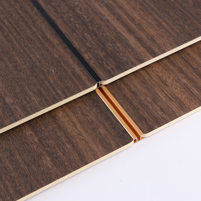 Prova de madeira do molde dos painéis de parede da grão de Crystal Bamboo Charcoal Wood Veneer do carbono