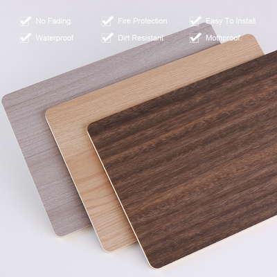 Prova de madeira do molde dos painéis de parede da grão de Crystal Bamboo Charcoal Wood Veneer do carbono