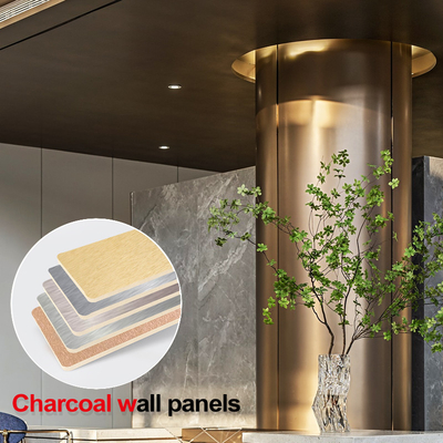 Placas de cristal de carbono ignífugas de bambu Carvão de metal Placas de revestimento