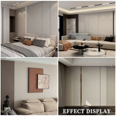 Painéis decorativos da isolação da parede do design de interiores da sensação da pele do PVC da largura 1.22m