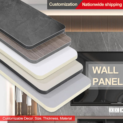 5mm / 8mm Decoração de interiores PVC Folha de mármore de bambu Carvão de parede