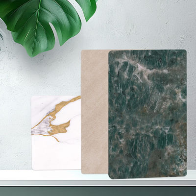Folha de mármore personalizada Bamboo Carvão de madeira Veneer Para decoração de interiores Waterproof PVC Board