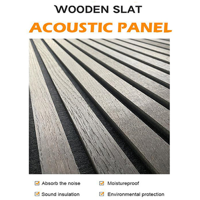 Painel de parede interior acústico de madeira 2400*600*22mm das venezianas do MDF