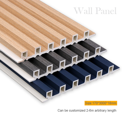 Anti grade acanelado plástica de madeira do painel de parede da corrosão 3D