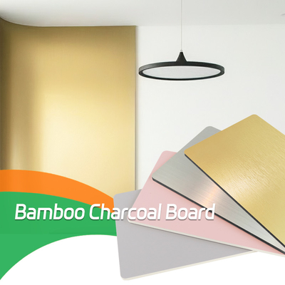 As vendas diretas da fábrica iluminam o folheado de bambu da madeira do carvão vegetal do metal impermeável luxuoso