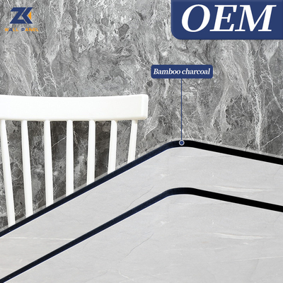 Painel de parede de madeira do folheado de Crystal Board Simulation Waterproof Marble do carbono