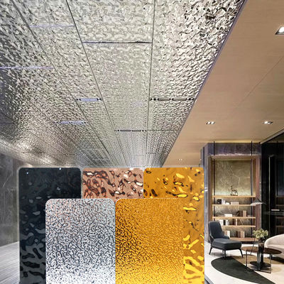 a madeira de madeira de bambu da fibra de 8mm almofada os painéis Pintura-livres interiores da ondinha da água 3D da decoração da parede