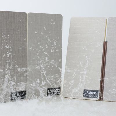 8 milímetros de tela de bambu luxuosa moderna do folheado da madeira da fibra Textured paredes do painel do PVC