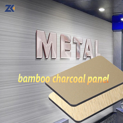 Placa de fibra de carvão de bambu à prova d'água e à prova de umidade 5 mm 8 mm de metal PVC