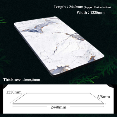 Impermeável e fácil de instalar Painéis de Veneer de Madeira de Mármore Painéis de Parede Decorativos Internos Novos Produtos Painéis de Parede de Mármore